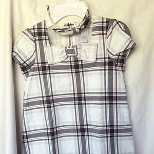 Janie and Jack Fall Plaid Dress sz 4 euc